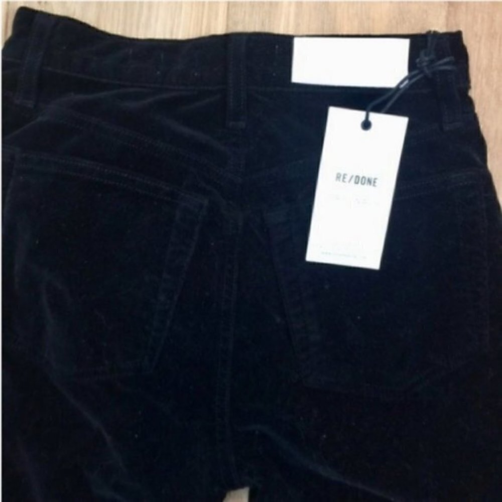 Re/Done Velvet High Waist Ankle Crop Jeans - Picture 6 of 8